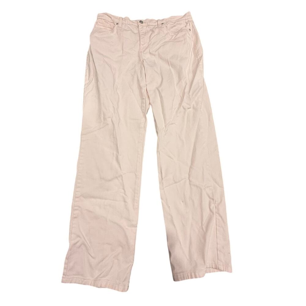 Gloria Vanderbilt Amanda Women's light pink Wide Leg Straight Denim Jean Size 10